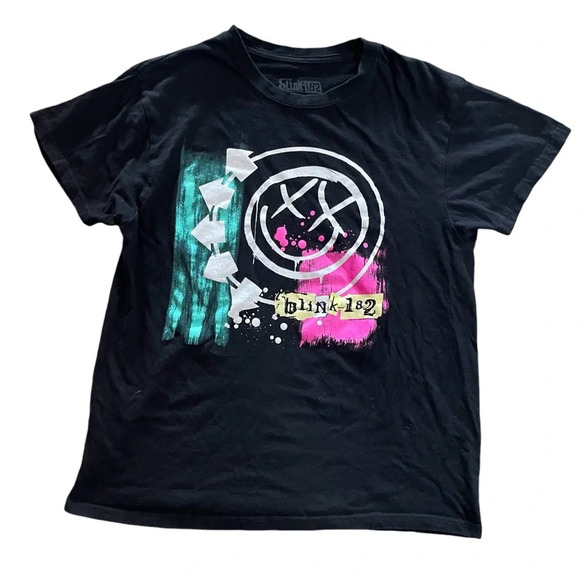Blink 182 Short Sleeve Black Graphic T-Shirt Men’s Size Large Rock Music Band - Picture 4 of 6